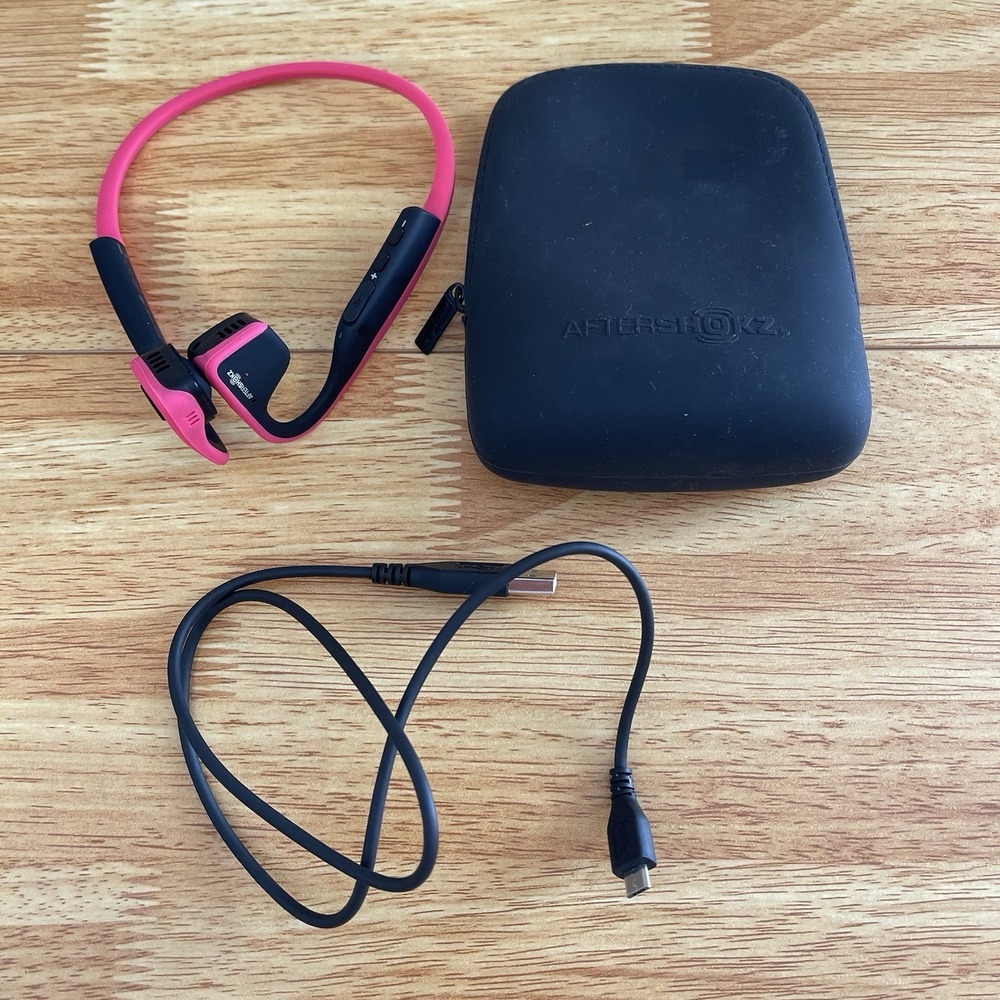 AfterShokz Titanium Mini Bone Conduction Wireless Headphones - Pink
